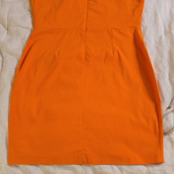 Vibrant One-Shoulder Dress in Orange Size 12 US - Picture 10 of 12